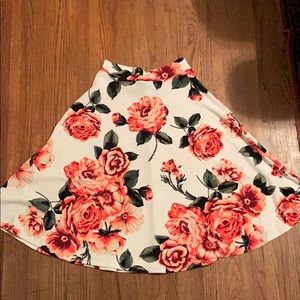 Floral midi skirt